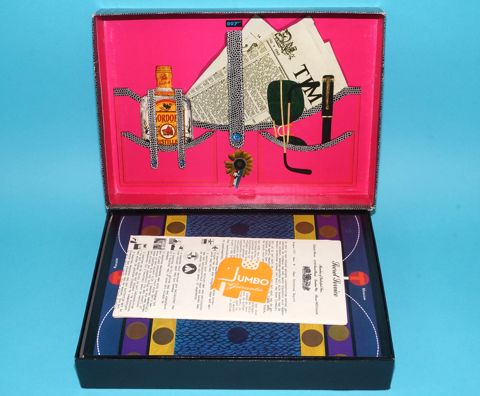 JAMES BOND 007 SECRET SERVICE GAME 100% COMPLETE MIB 1960s JUMBO