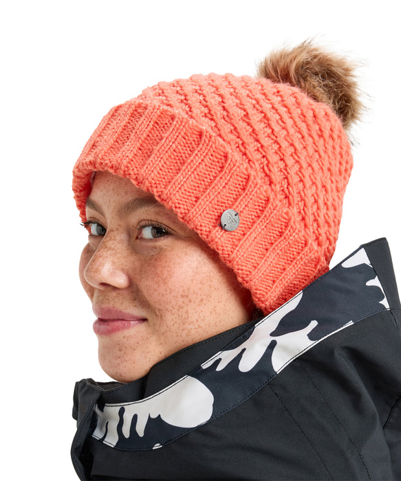 ROXY ウィメンズ BLIZZARD BEANIE ビーニー フリースライナー付き 保湿