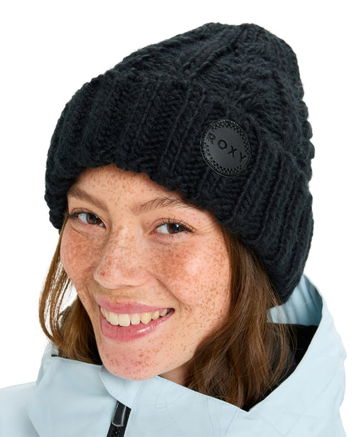 ROXY ウィメンズ TRAM BEANIE ケーブルニットビーニー 【25-26SNOWモデル】
