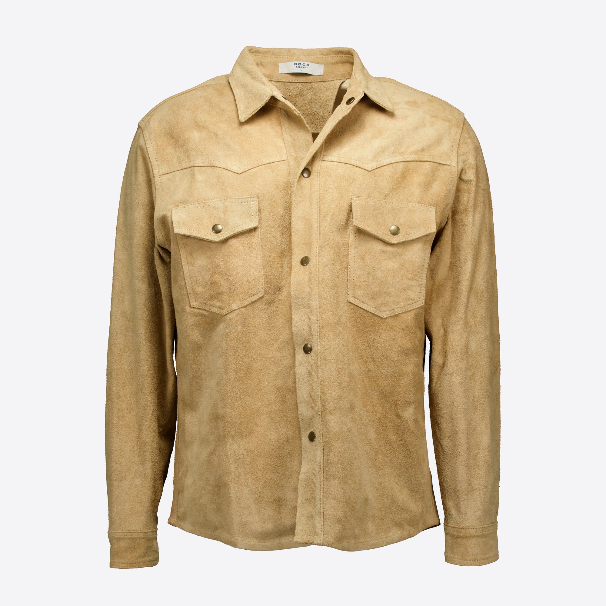 Suede Overshirt - Sand - BOCA MMXII