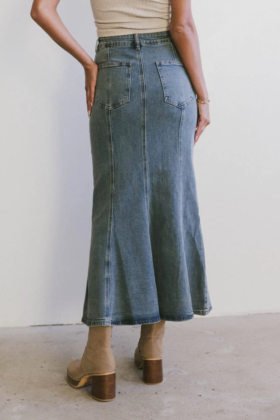 Azzy Denim Mermaid Skirt - FINAL SALE