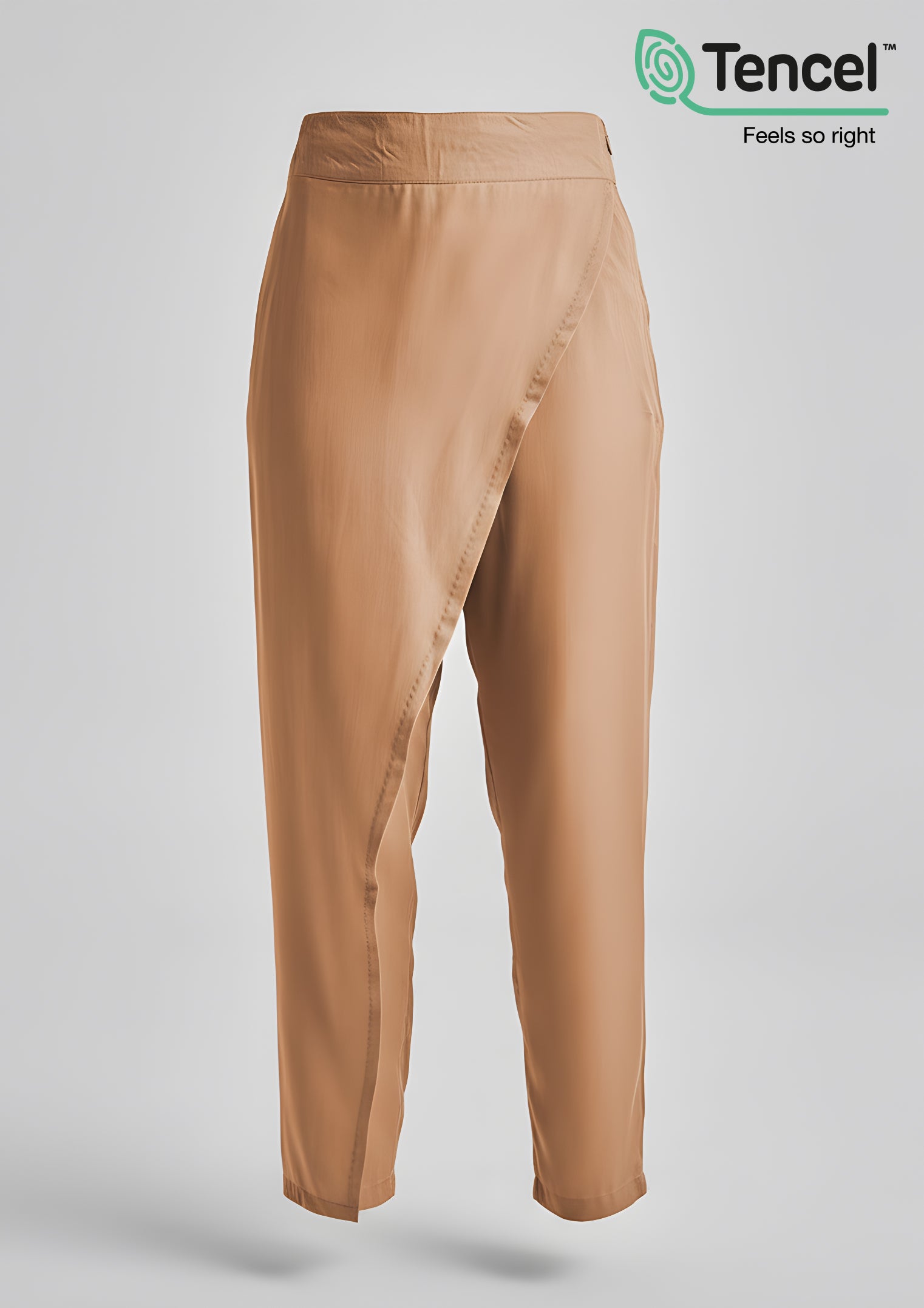 Modest Overlapping Wide-Leg Pants in Tencel™ for women – BOKITTA