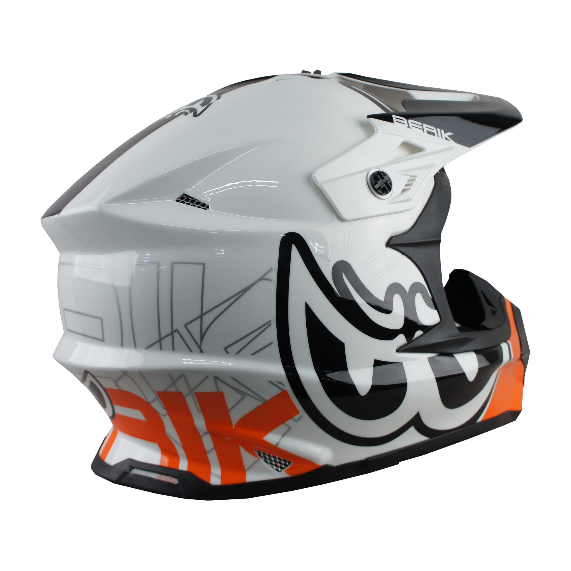 HEL-239201-BK ORANGE ベリック オフロードヘルメット – BERIK