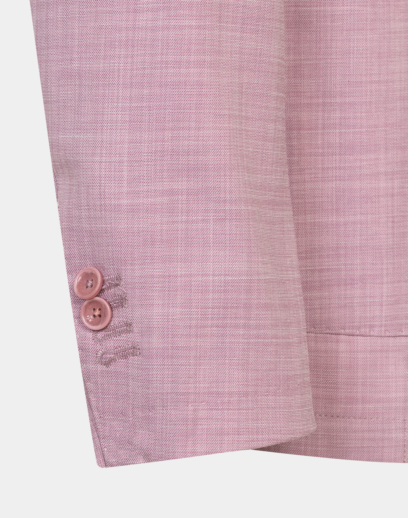 Florence Double-breasted Jacket In Pink Worsted Wool - Bottega Del