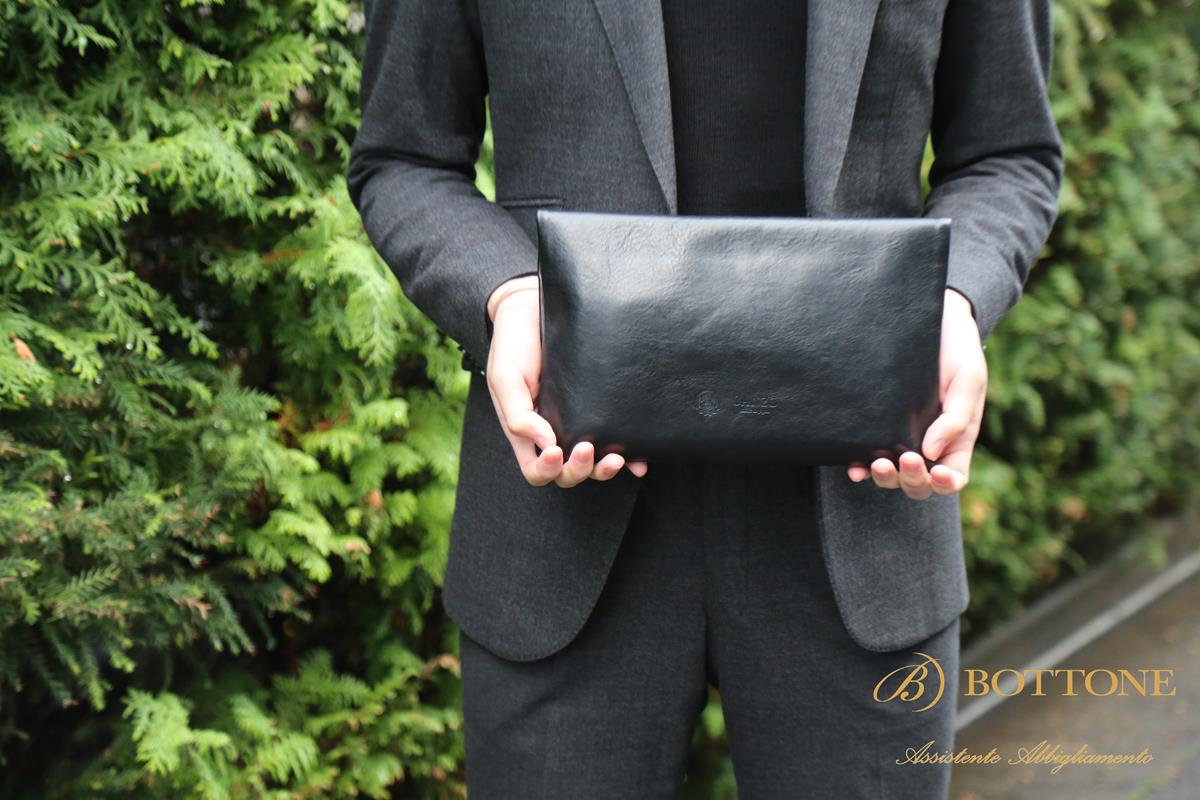 GANZOのクラッチバッグ SACCHETTO2 (サケット2) ブラック - 東京