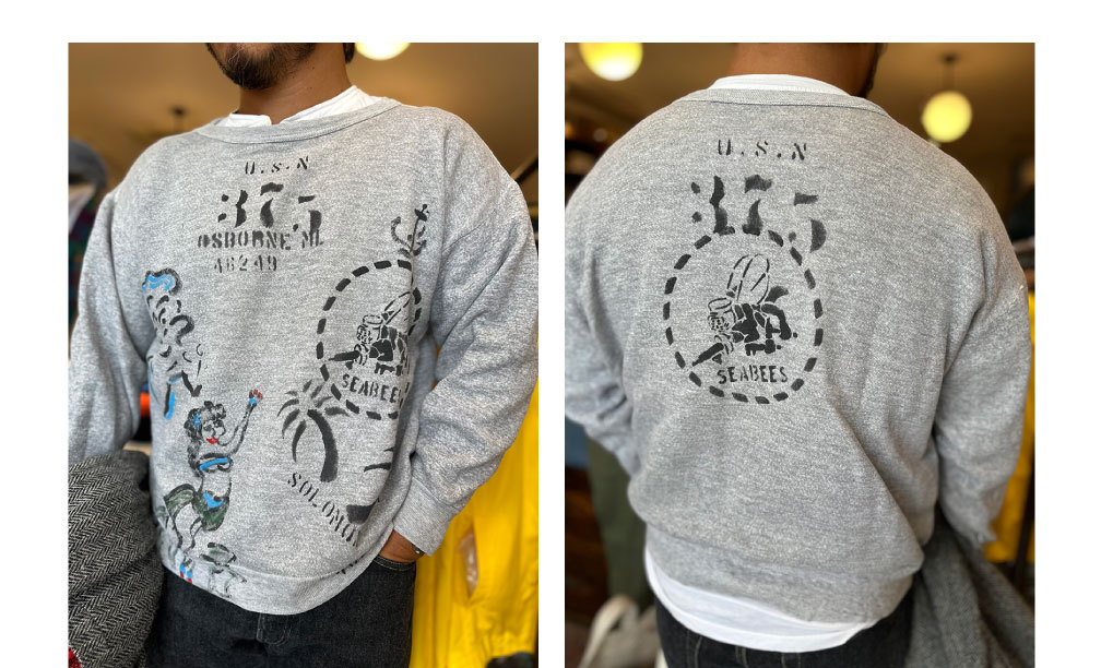 Product List :: SHANANA MIL 60's Vintage Crewneck Sweatshirt Painted