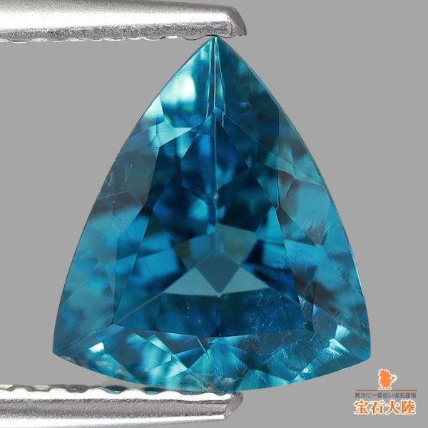 新着□天然トルマリン 0.98ct 【インディゴライト】 トリリアント GIA