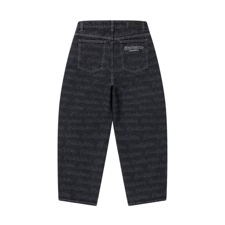 OE LOGO DOUBLE KNEE DUCK PANTS BLACK – BlackEyePatch