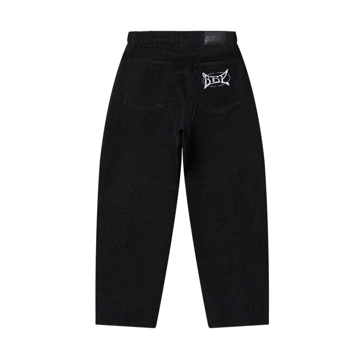 Metal Logo Extra Baggy Jeans, Black – BlackEyePatch