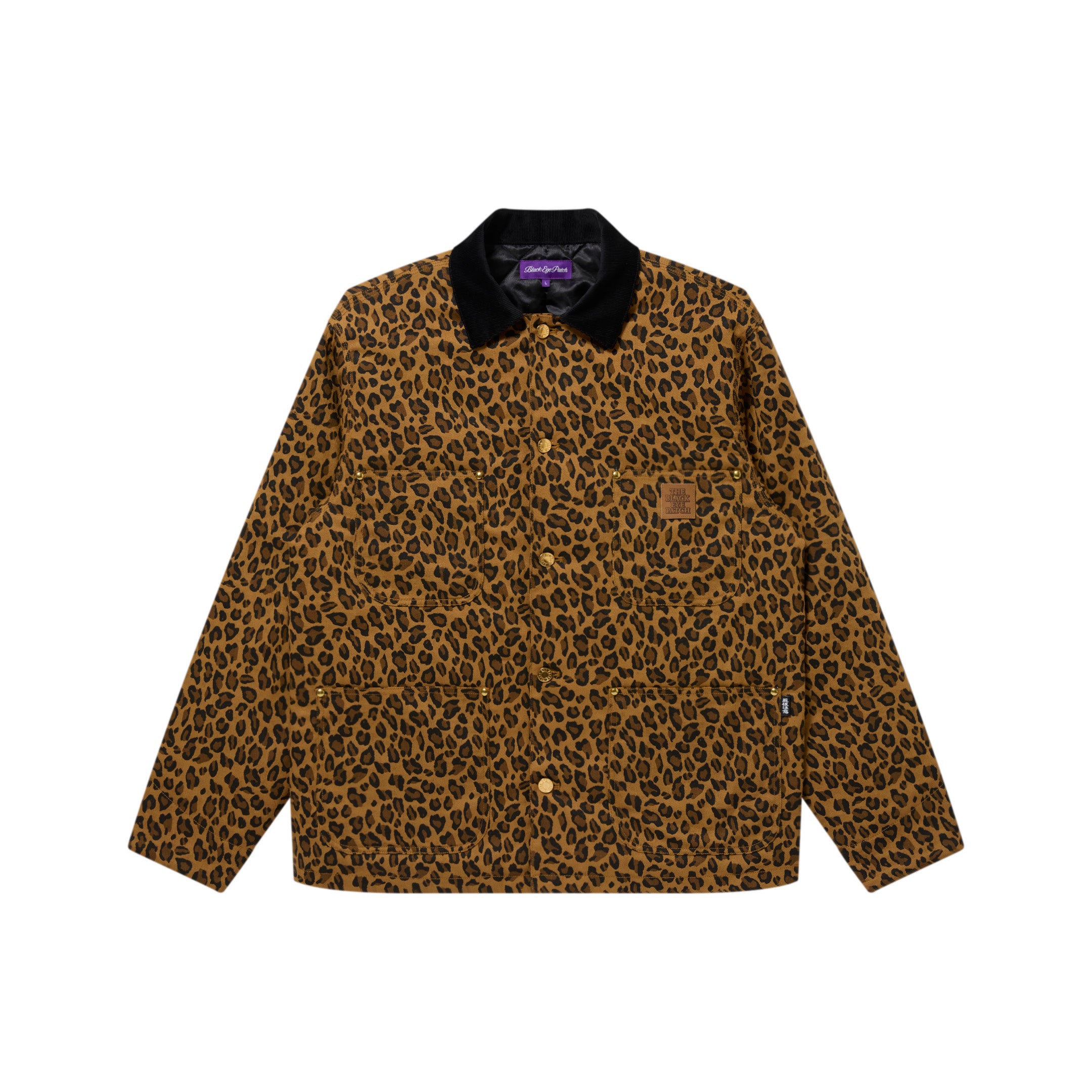 LEOPARD PATTERNED COVERALL JACKET BROWN – BlackEyePatch