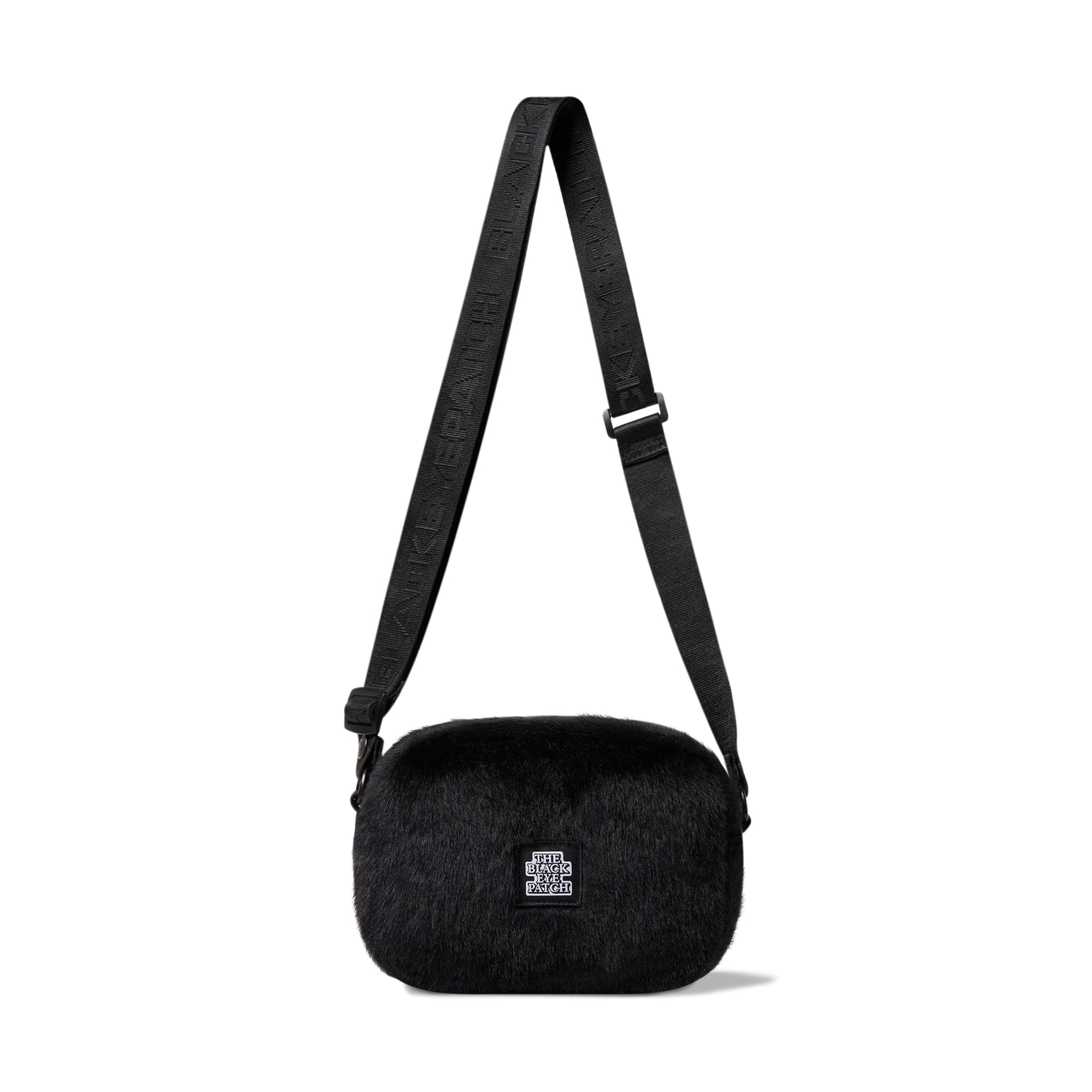 OG LABEL FAUX FUR SHOULDER BAG BLACK – BlackEyePatch