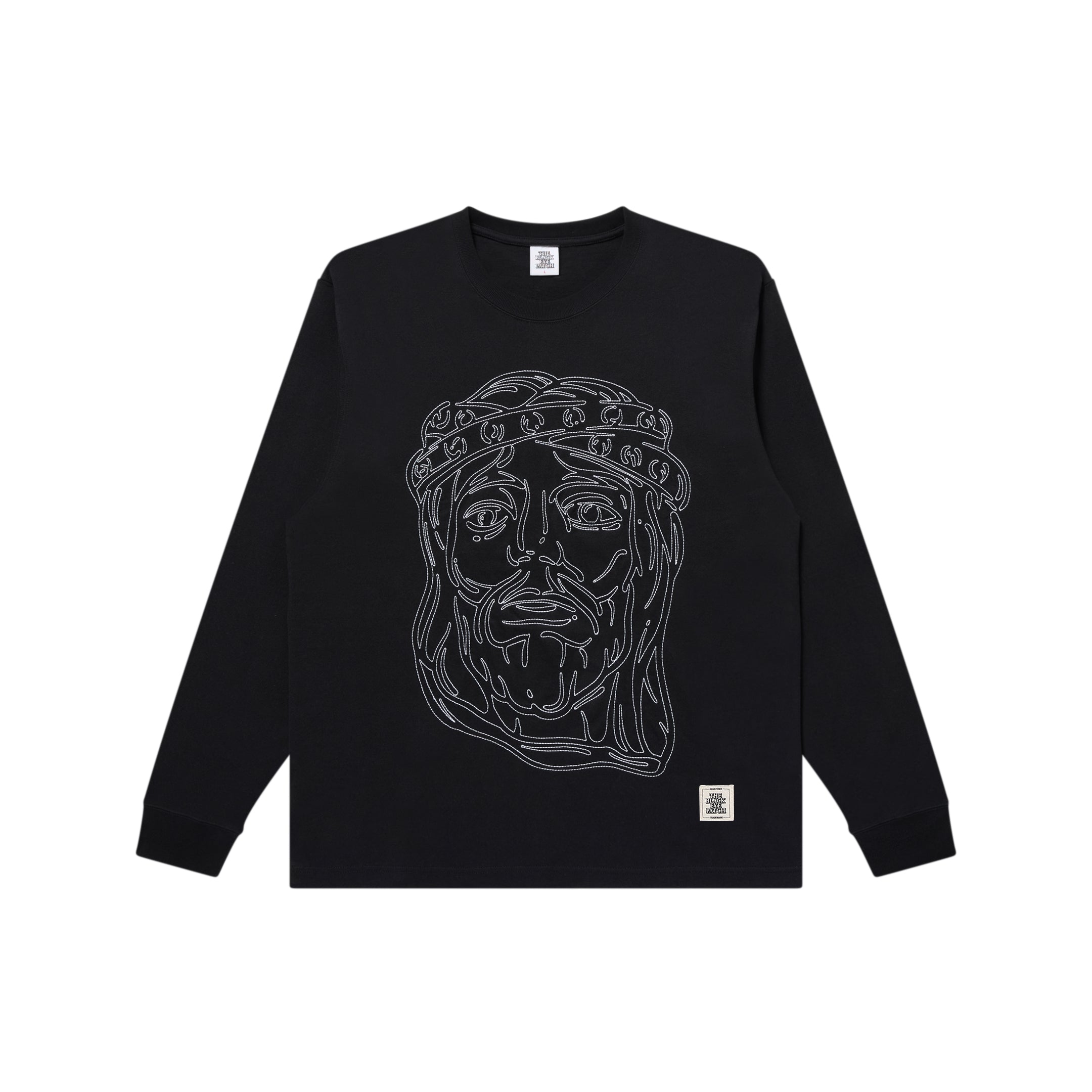 JESUS STITCHED L/S TEE BLACK – BlackEyePatch