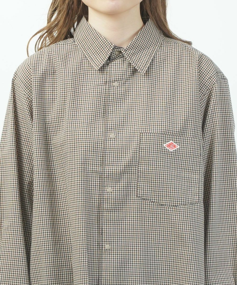 DANTON(ダントン)ドットボタンレギュラーカラーロングスリーブシャツ