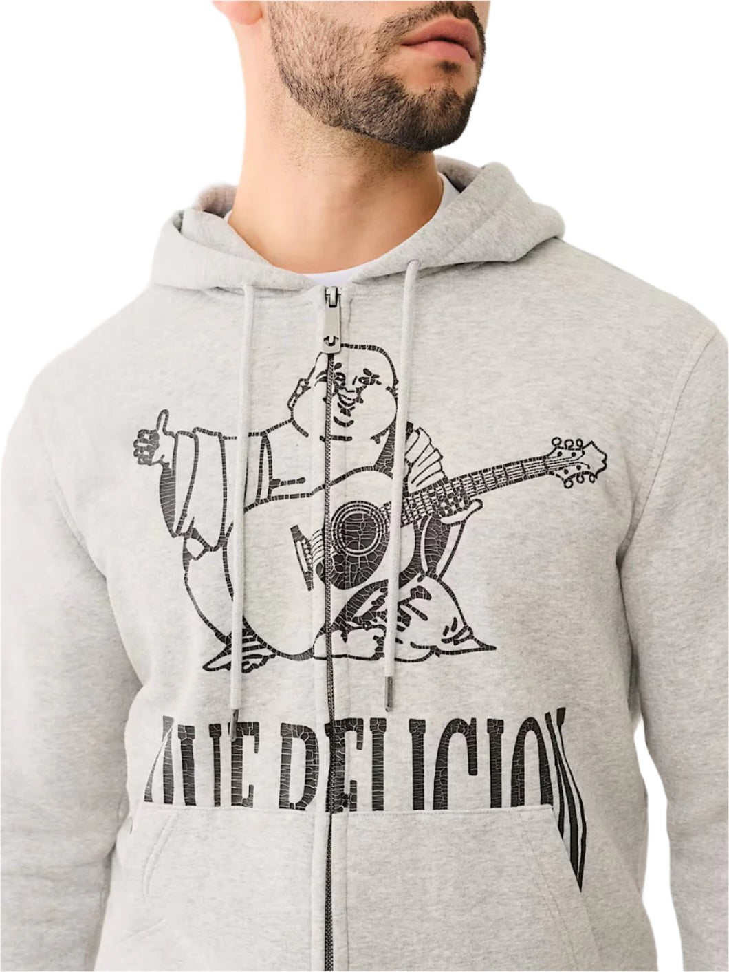TRUE RELIGION CRACKLE ZIP UP HOODIE – BLUE CITY NYC