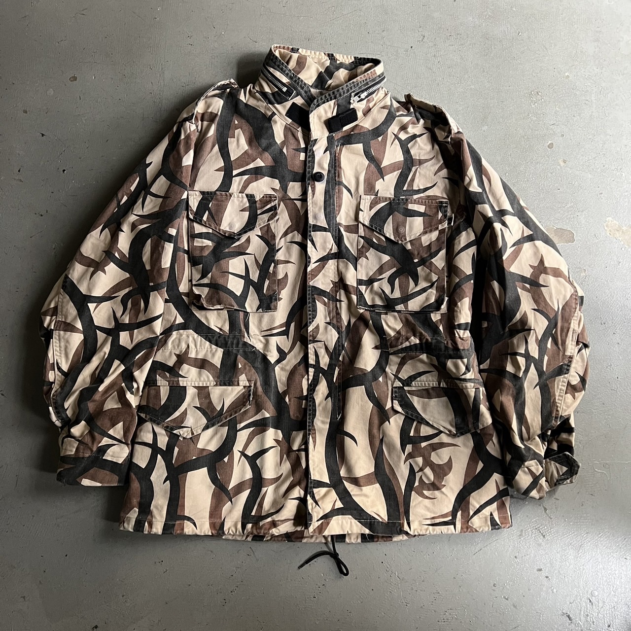 90s A BATHING APE Tribal Camo M65 Jacket - blue room
