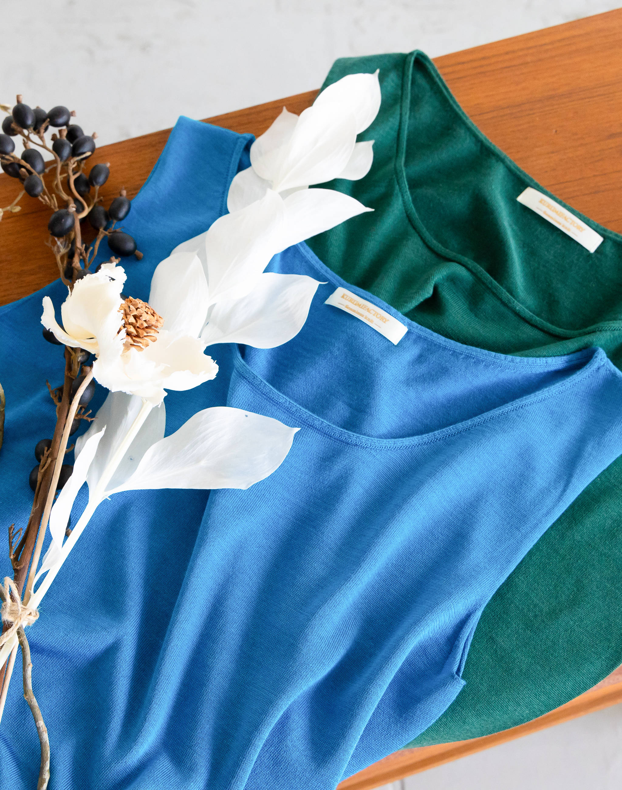 純国産シルク100%】シルクタンクトップ KURUMIFACTORY 日本製 ホール