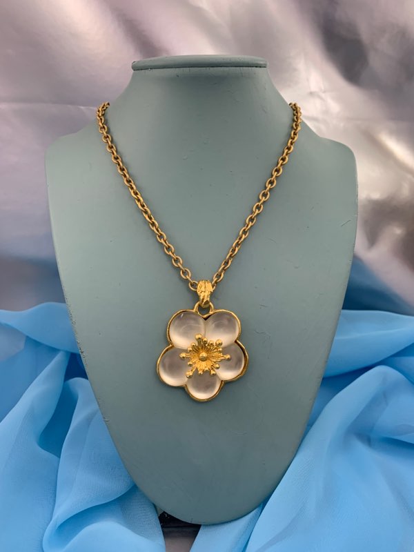 フランス 80s KENZO ケンゾー ネックレス お花 ゴールド 大ぶり