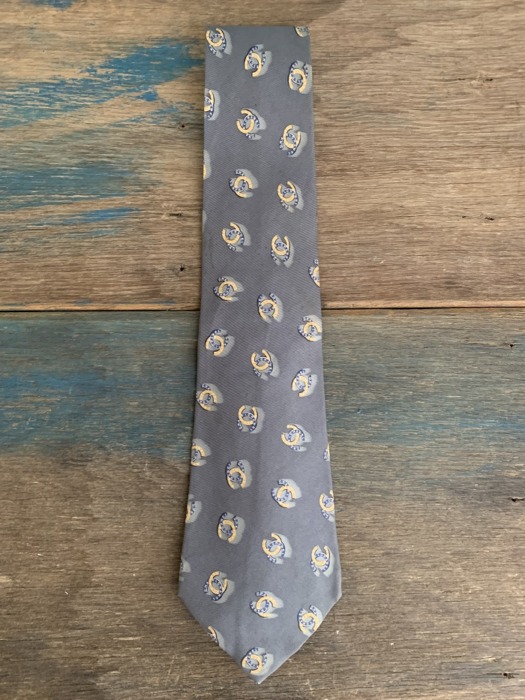 イタリア製 CHANEL シャネル ネクタイ グレー ロゴ ヴィンテージ