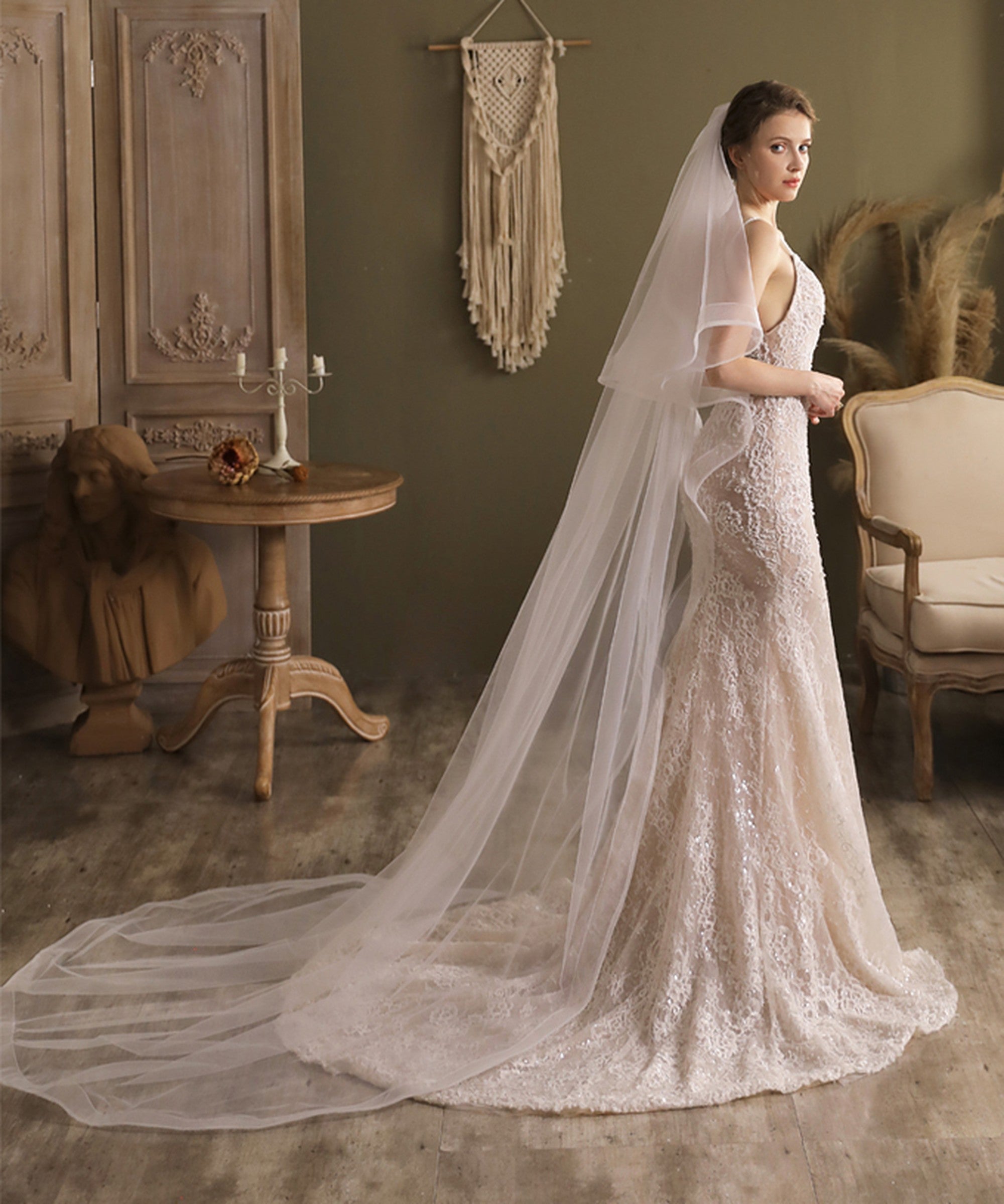 トリートドレッシングウェディングベール、ロングベール、ロングベール