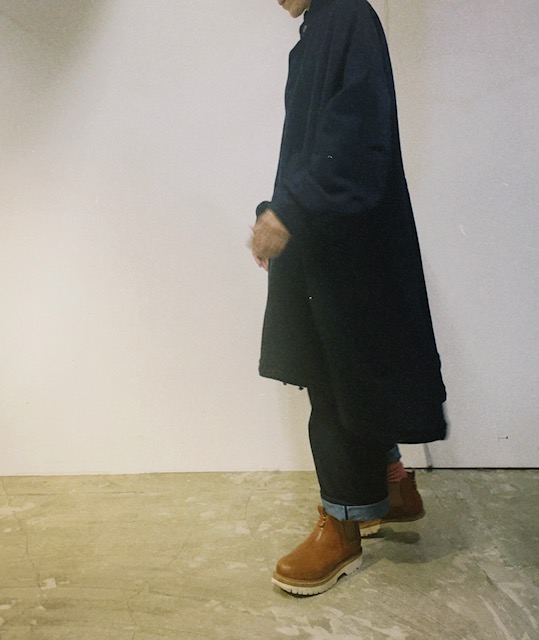 kaval / blanket stitched stand collar coat (カヴァルのブランケット