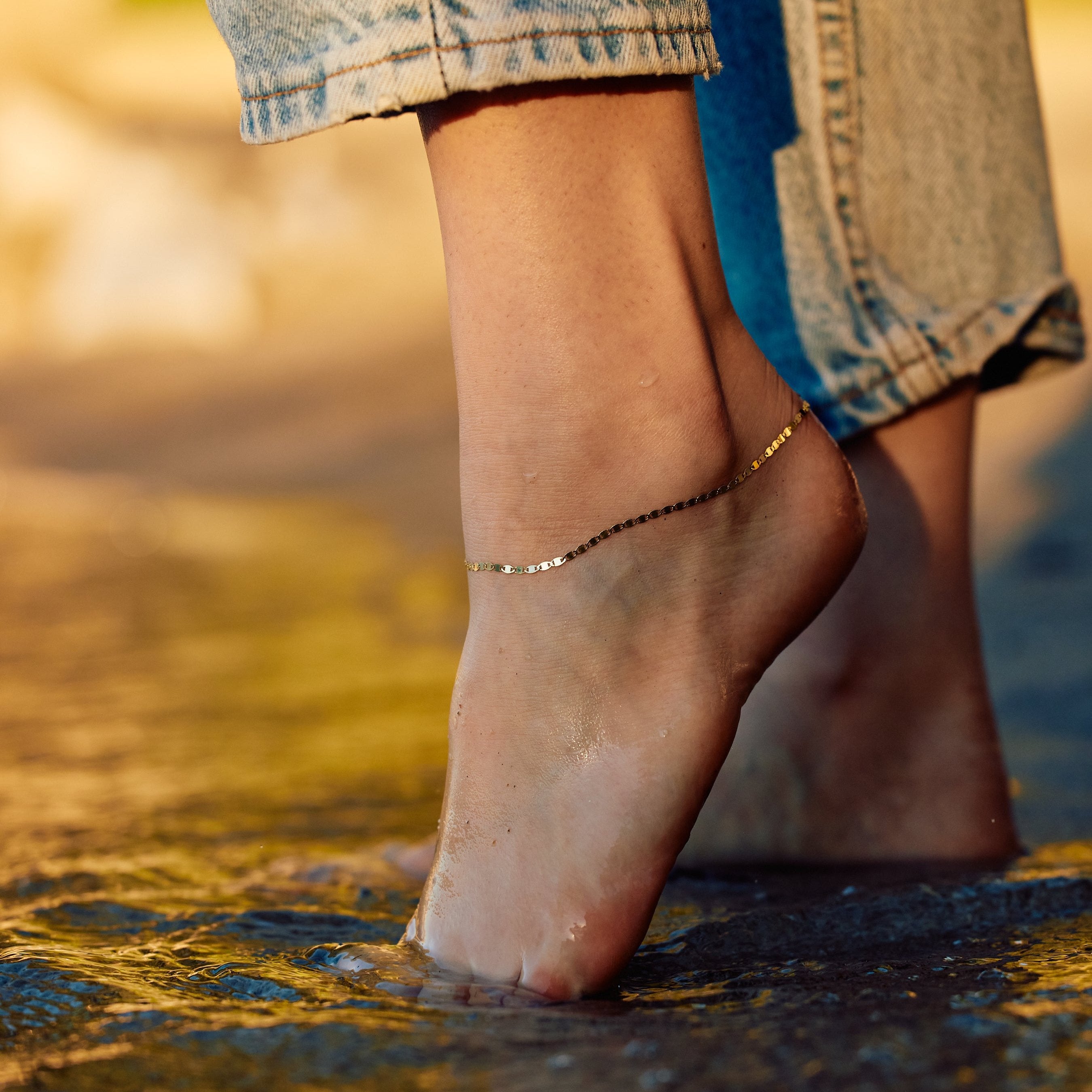 Mara 14K Gold Anklet – Brook & York