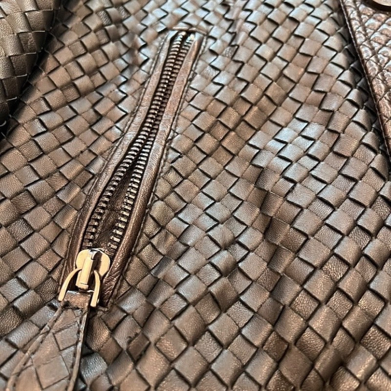 BOTTEGAVENETA】ボッテガヴェネタ イントレチャート レザージャケット