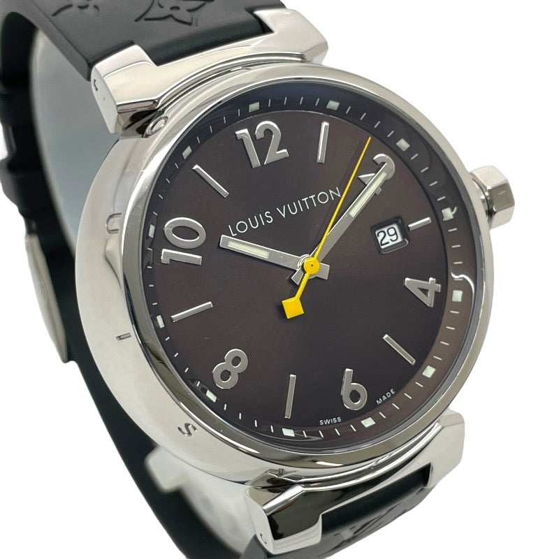 LOUIS VUITTON】ルイ・ヴィトン タンブールGM Q1111 腕時計 SS/ラバー