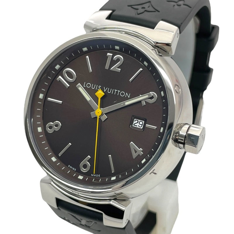 LOUIS VUITTON】ルイ・ヴィトン タンブールGM Q1111 腕時計 SS/ラバー