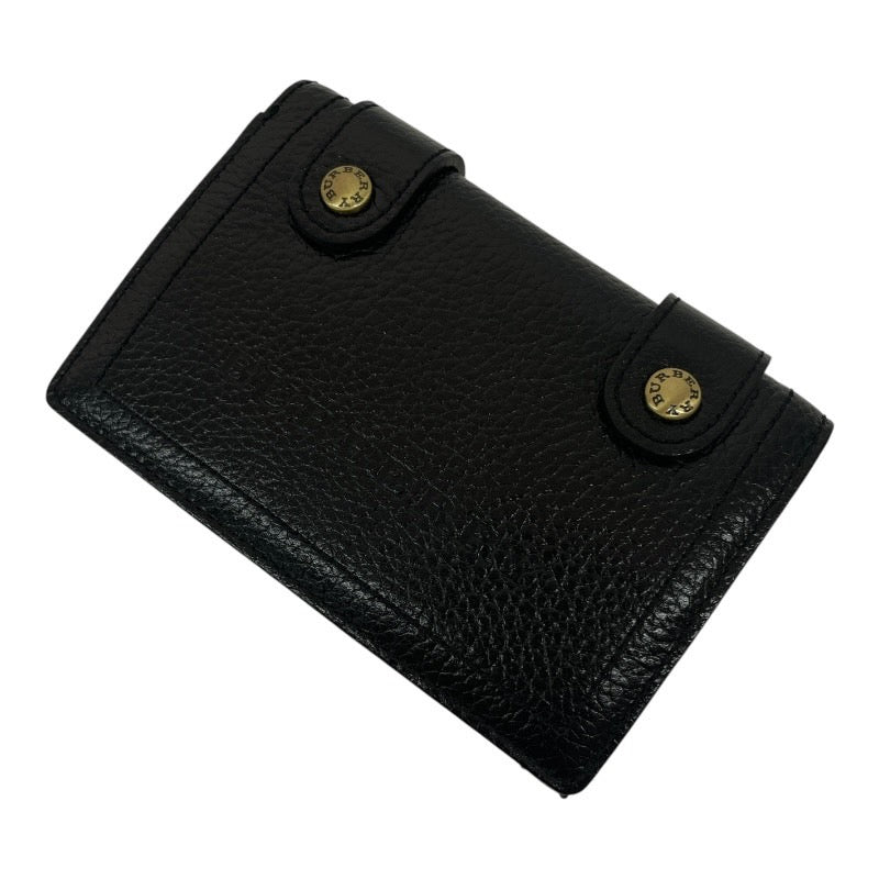 BURBERRY】バーバリー 二つ折り財布 レザー レディース 黒 ブラック L