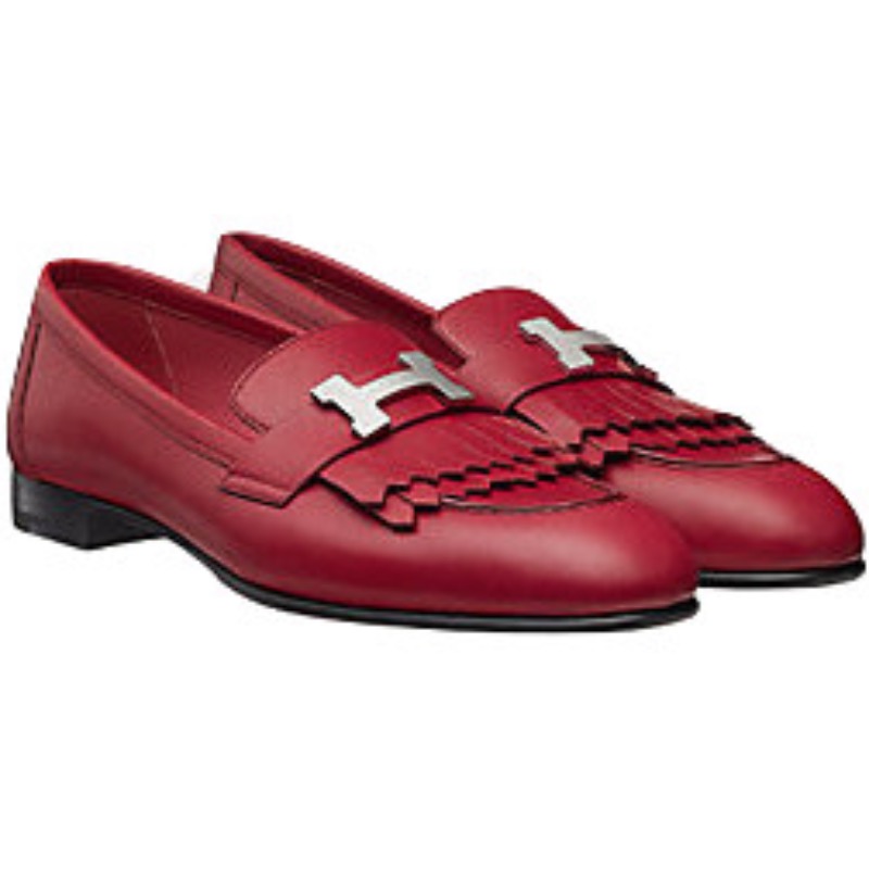 エルメス 靴 Hロゴ フリンジ付き レザーシューズ｜ブランド買取なら