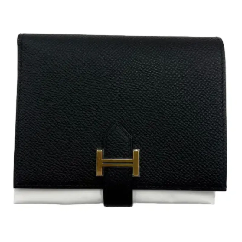 エルメス べアンコンパクト エプソン ブラック ゴールド金具 U刻印