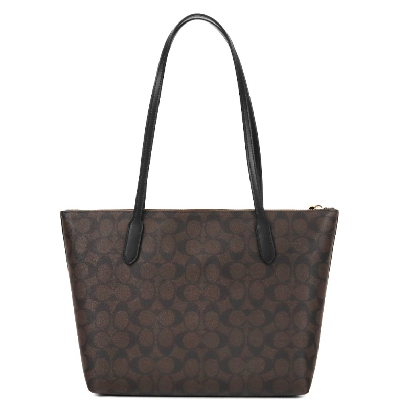 Brandol / COACH コーチ トートバッグ シグネチャー ジップトップ