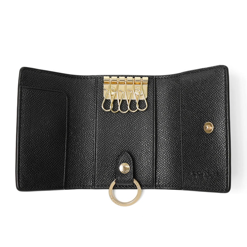 Brandol / COACH コーチ キーケース シンプル レザー ブラック F76741