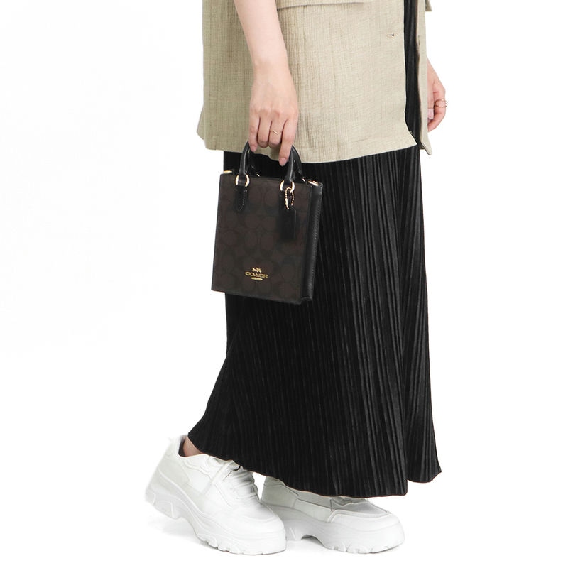 Brandol / COACH コーチ ミニトートバッグ シグネチャー ノース サウス