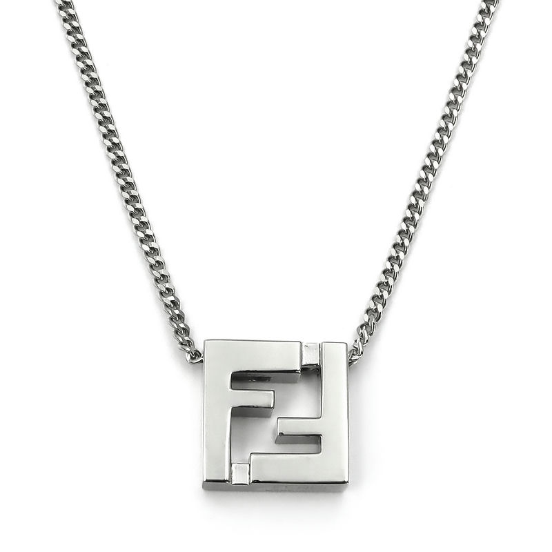 Brandol / FENDI フェンディ ネックレス 角型 FFモチーフ ペンダント