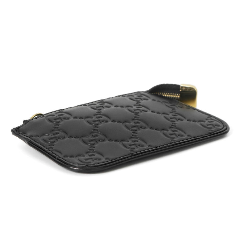 Brandol / GUCCI グッチ 小銭入れ シグネチャー レザー キーリング付き