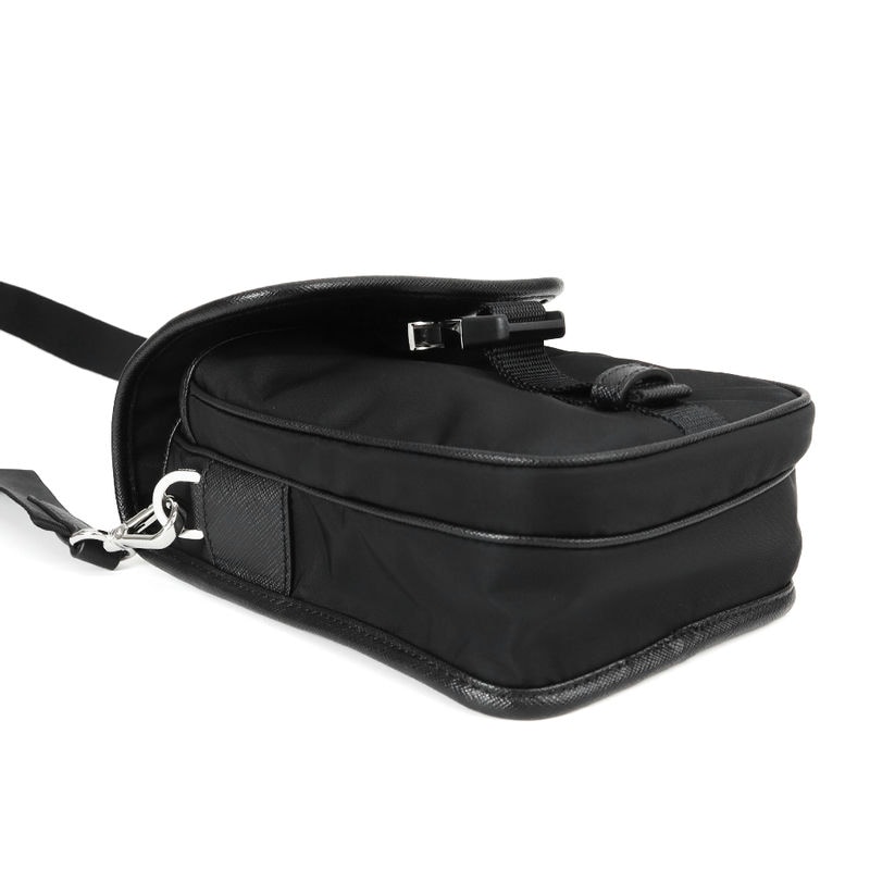 Brandol / PRADA プラダ ショルダーバッグ 縦型 ミニポーチ付 クロス
