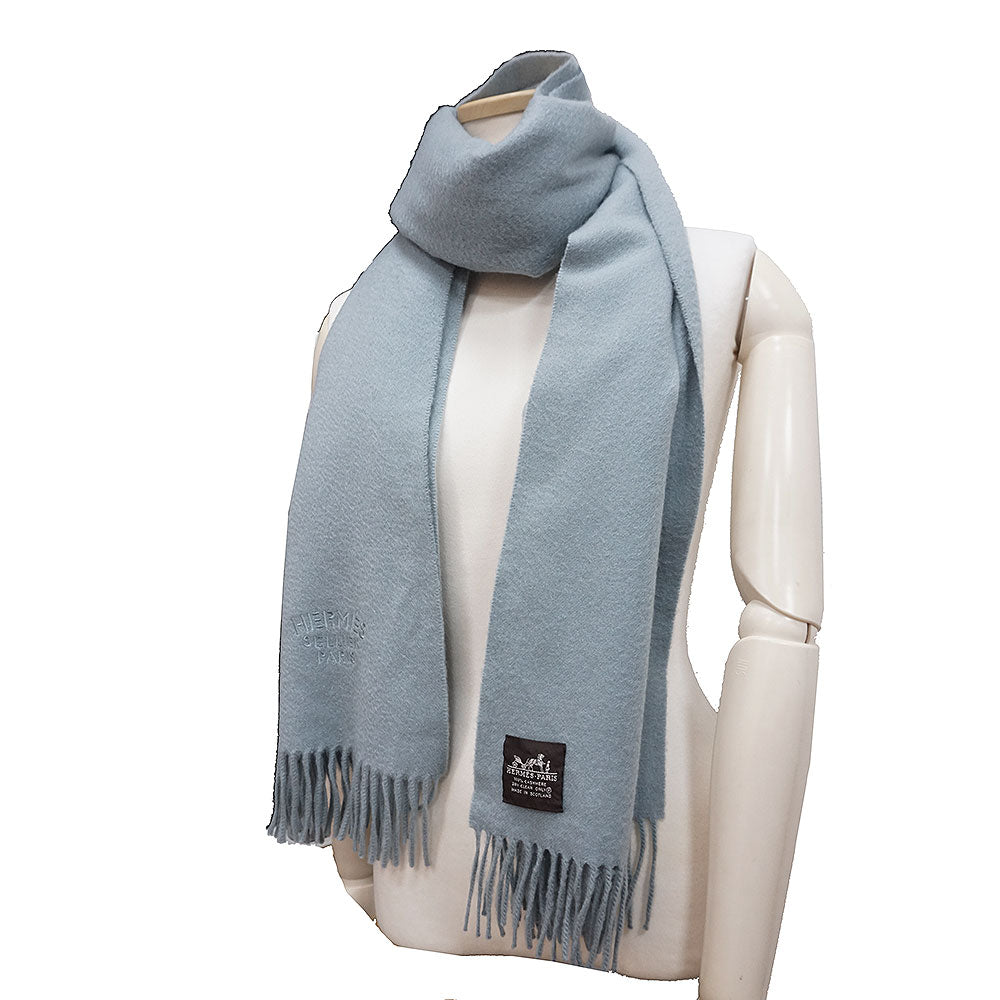 美品】エルメス HERMES セリエ ロゴ 大判 ストール ショール マフラー