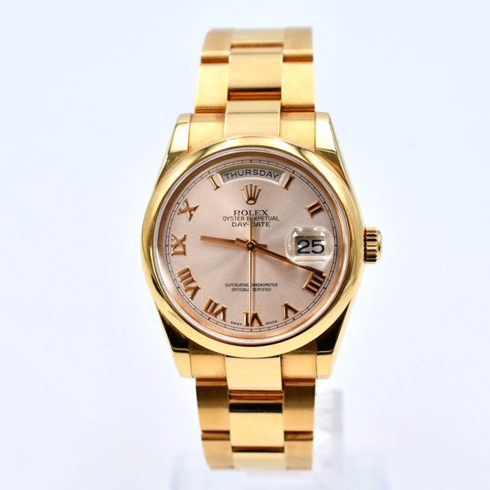 ロレックス デイデイト 118205 PG AT ピンクローマ文字盤 買取実績