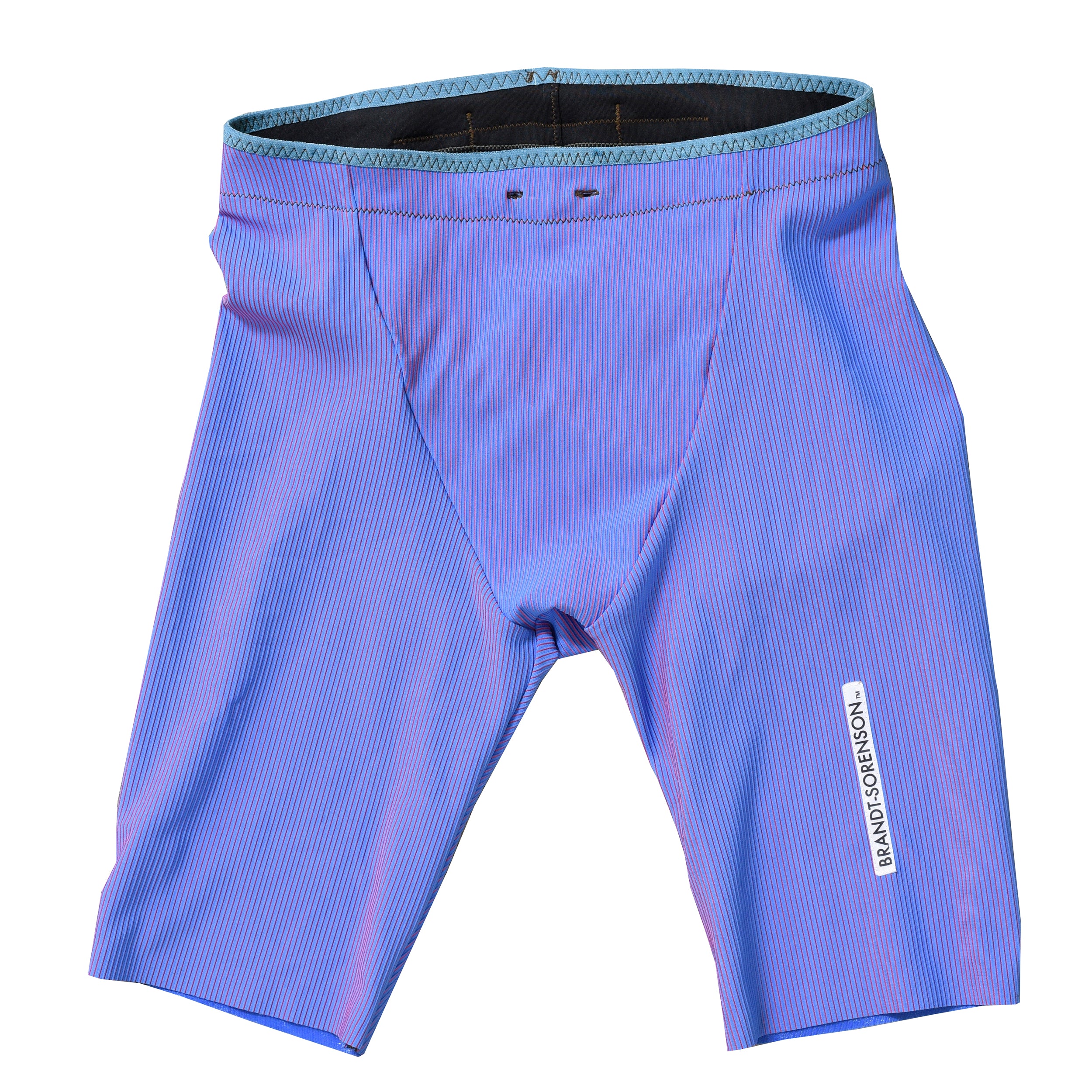 Rib Knit half tights Blue/Pink - BRANDT-SORENSON