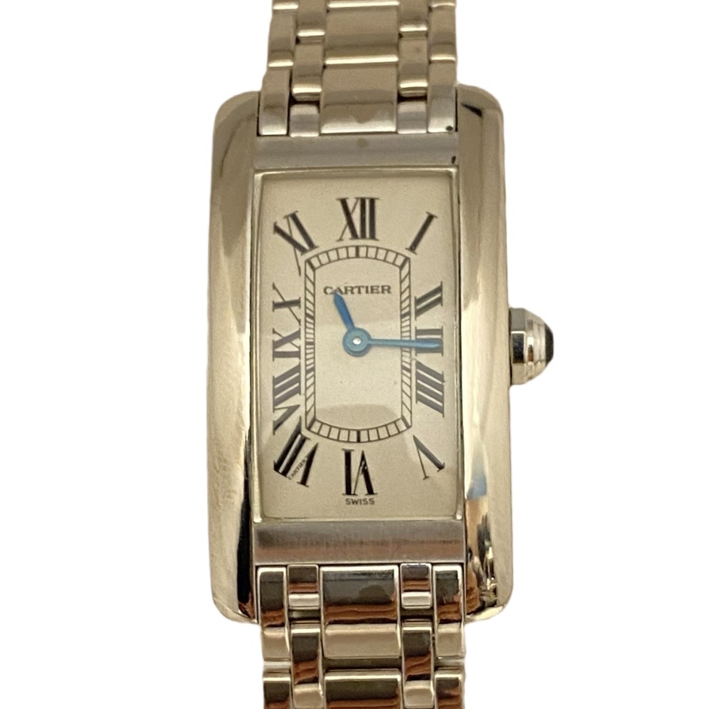 CARTIER カルティエ WG タンクアメリカン SM レディース 腕時計