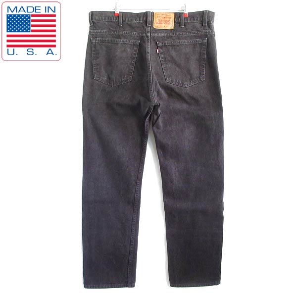 希少/後染め黒/90's/USA製/リーバイス505ブラックジーンズ【W40