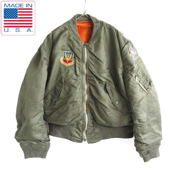 70's USA製 実物 米軍 L-2B TAC ワッペン付き フライトジャケット L