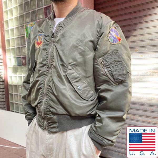 70's USA製 実物 米軍 L-2B TAC ワッペン付き フライトジャケット L