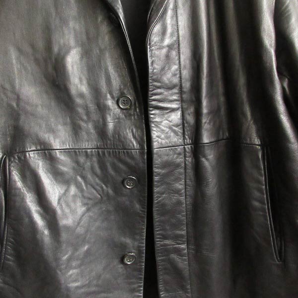 高級感 HUGO BOSS ヒューゴボス レザー ジャケット 黒 L程度 カー
