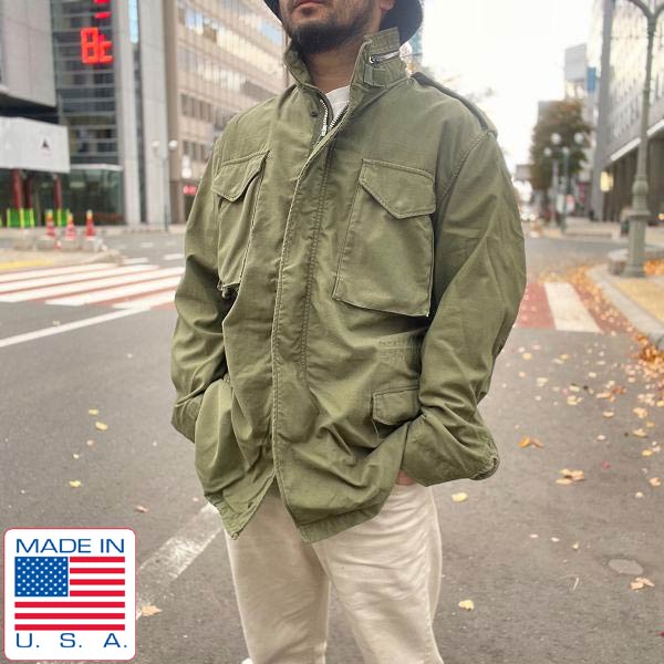70s 実物 米軍 M-65 2nd フィールド ジャケット M-L アルミジッパー