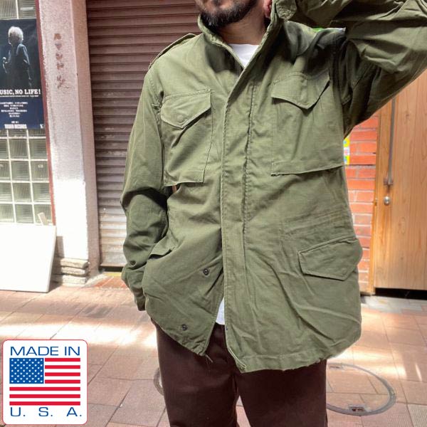 70s USA製 実物 米軍 M-65 3rd フィールド ジャケット M-L ブラス