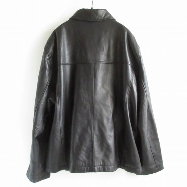 美品 DOCKERS ドッカーズ Tバック 高品質 ラム レザー ジャケット 黒