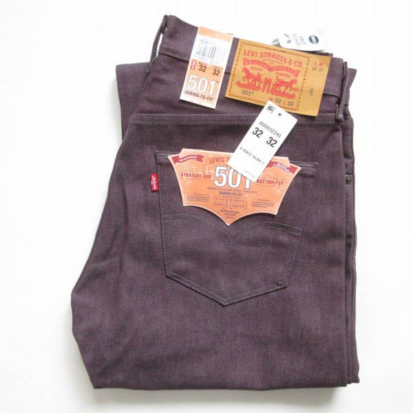 新品 Levi's リーバイス501 先染め カラーデニム ジーンズ 紫系 W32