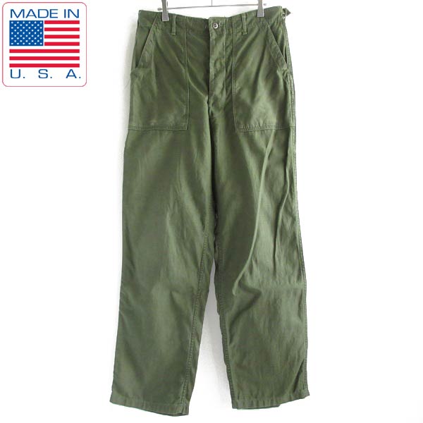 60s USA製 実物 米軍 ベイカーパンツ Mサイズ コットン サテン
